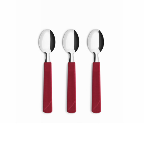 Set X3 Cucharitas Treviso de Simonaggio ROJO