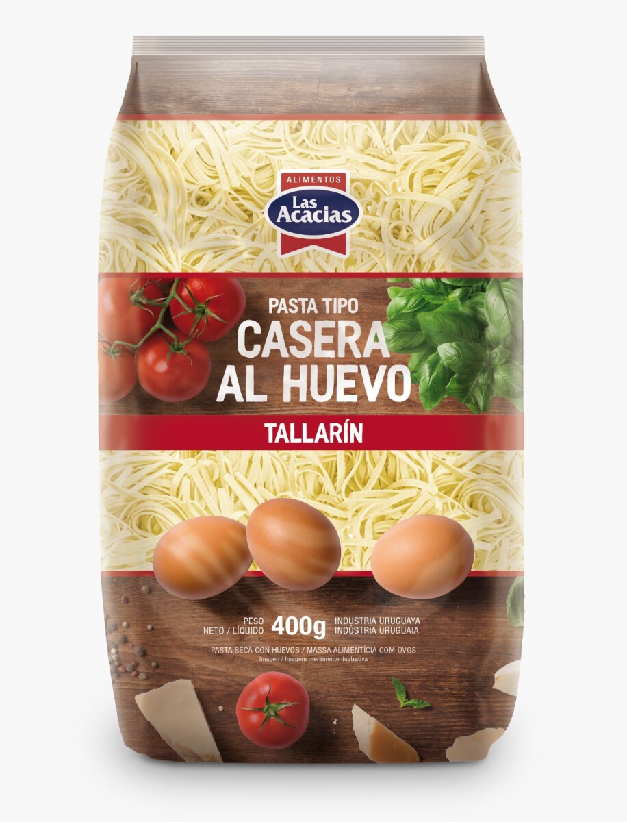 FIDEOS LAS ACACIAS T/CASERO HUEVO 400G TALLARIN 
