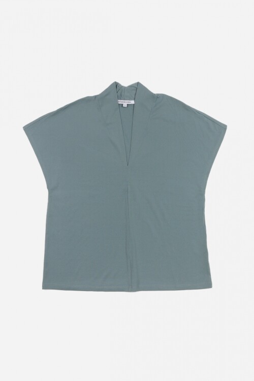 Blusa escote V - Mujer VERDE