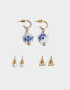 Aros Sets Azul Set De Aros Por 3 - Dorado