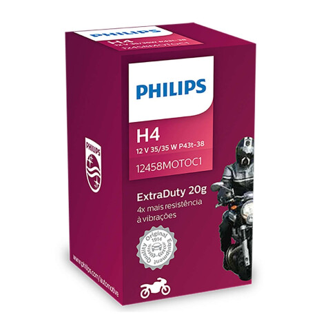 LAMPARA - HALOGENA MOTO 12V 35/35W HS1 P43T FILAMENTO REFORZ PHILIPS LAMPARA - HALOGENA MOTO 12V 35/35W HS1 P43T FILAMENTO REFORZ PHILIPS