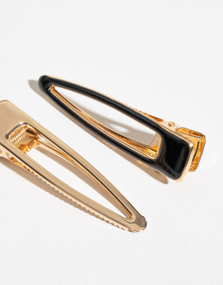 Horquillas Set Acrilico Set De Pinzas - Combinacion Bicolor