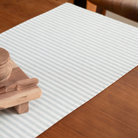 MANTEL CAMINERO ALGODON GRIS STRIPE