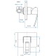 GRIFERIA DE DUCHA DE EMPOTRAR LINEA SIENA AQUALIA MONOCOMANDO S/TRANSFERENCIA CROMO 000