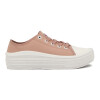 Moleca Calzado Casual Lona Acordonado Rosado-blanco