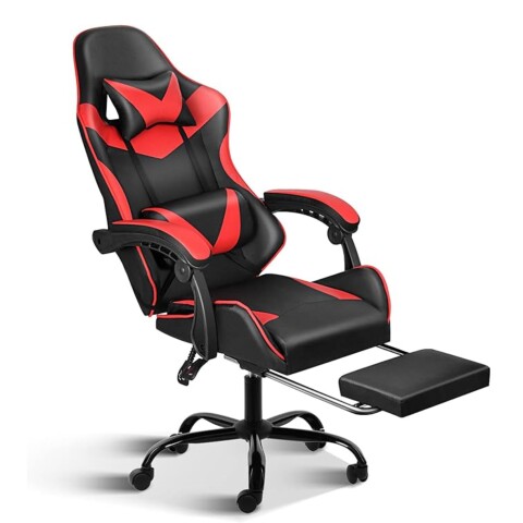 Silla Gamer Xtreme Level Con Posapies Negro Con Rojo Silla Gamer Xtreme Level Con Posapies Negro Con Rojo