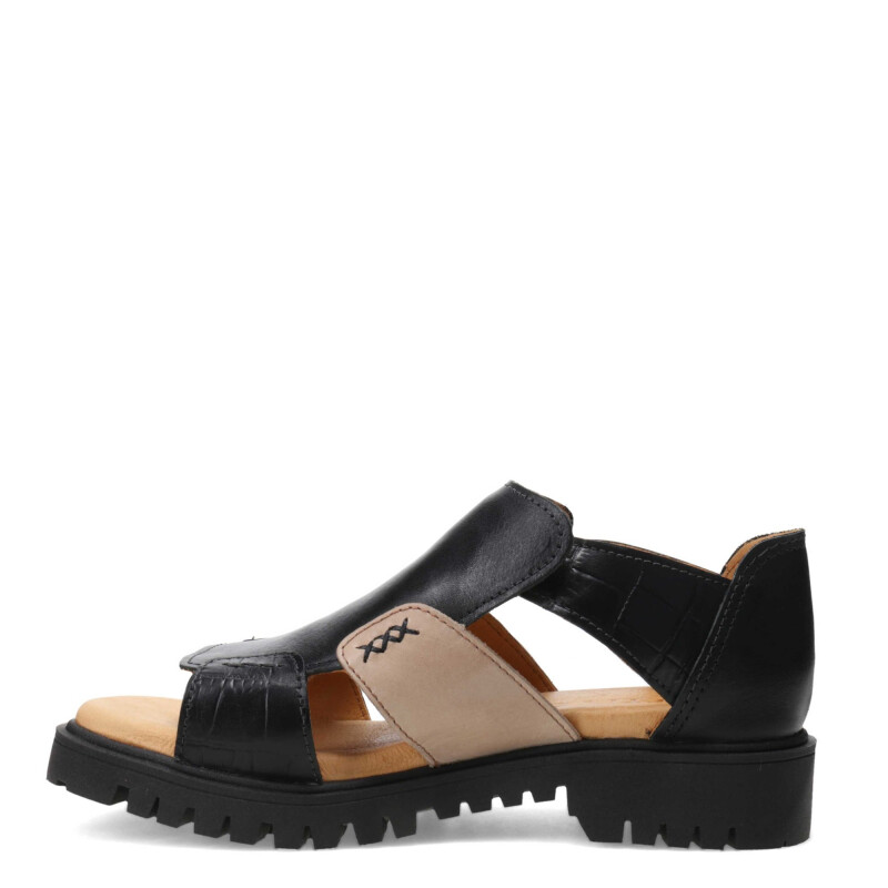 Sandalias de Mujer Furtiva Paola Combinada Negro - Beige