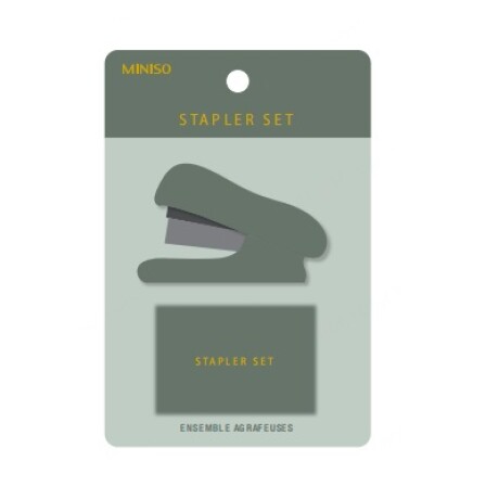 Mini engrampadora verde