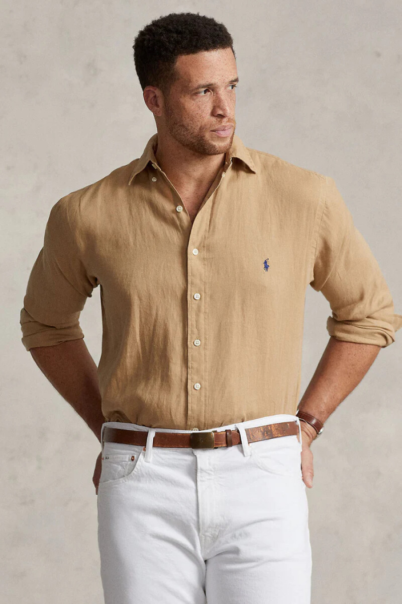 Camisa Lino Polo Ralph Lauren - Kaki 