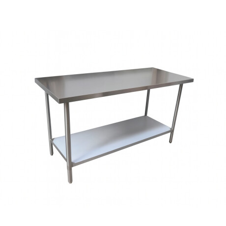 Mesada de Trabajo con Estante y Respaldo de Acero Inoxidable 140 × 60 × 85 cm Mesada de Trabajo con Estante y Respaldo de Acero Inoxidable 140 × 60 × 85 cm