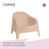 Silla Plastico Skarpo Jardin Liso Taupe
