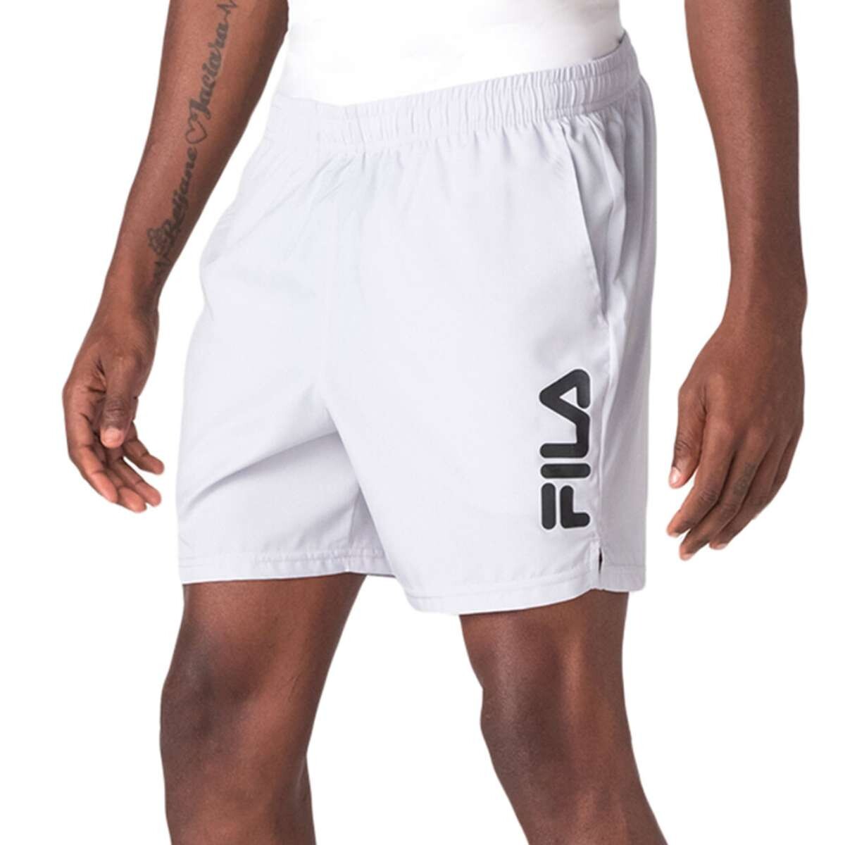 Fila Shorts Train 5 Hombre - Gris-Negro 