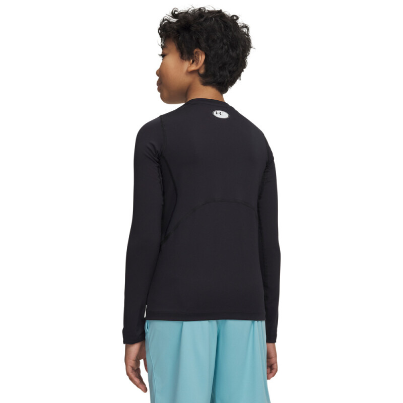 UA HG Armour LS-WHT BLK-001