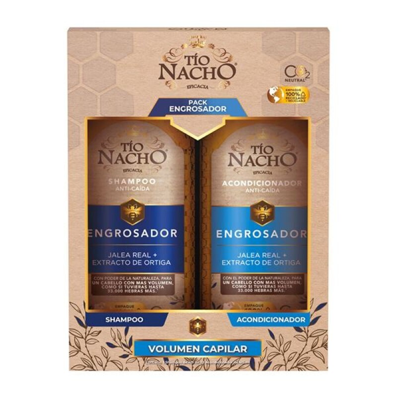 Shampoo Engrosador Tio Nacho 415 ml + Acondicionador Shampoo Engrosador Tio Nacho 415 ml + Acondicionador