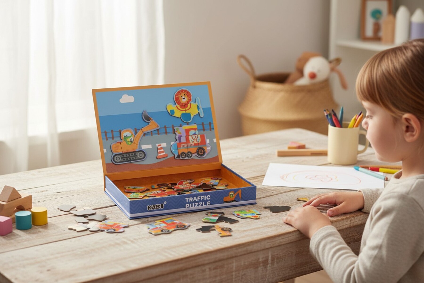 Juego magnetico KIABI - transportes 