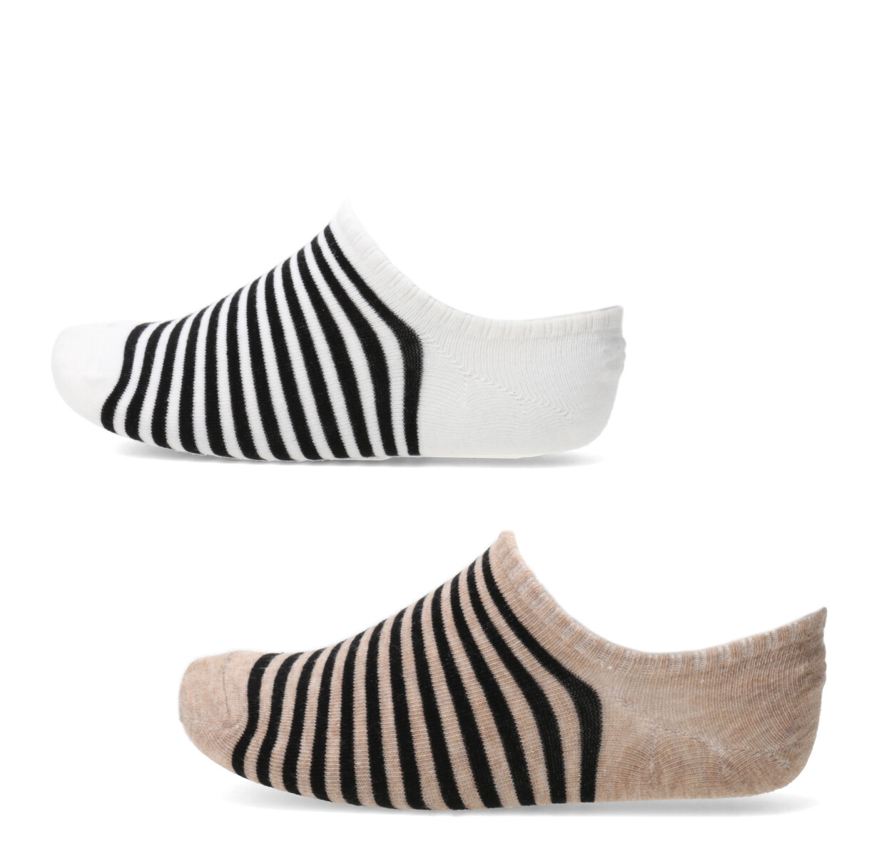 Medias Infantiles N+ Rayas x2 - Marrón - Blanco - Negro 