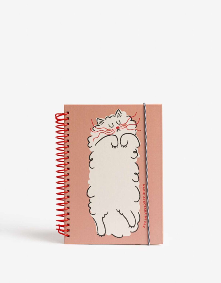 Cuaderno A5 Con Elástico ''nadie Afectará Mi Paz''cuaderno - Combinacion Tricolor 