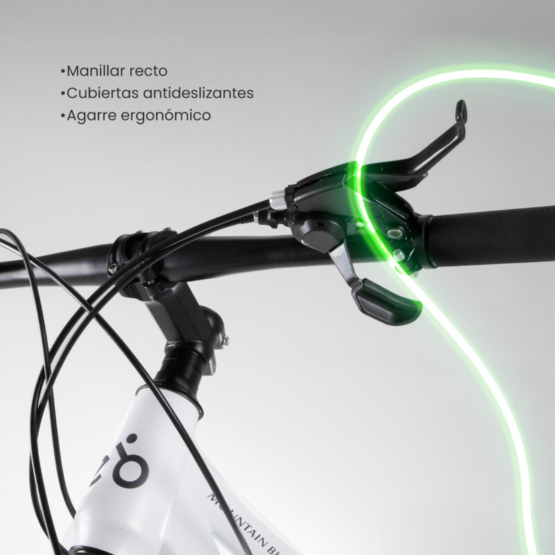 Bicicleta Mountain Bike Neon Xtrail 1 Rodado 26 Acero Freno Disco 21 Cambios Blanco