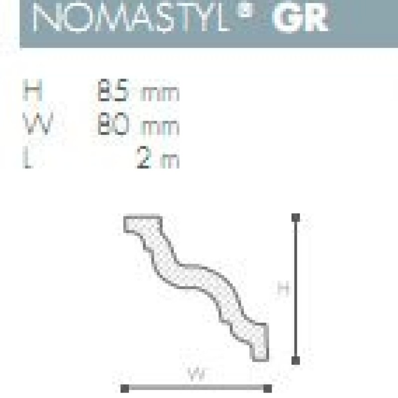 MOLDURA POLIESTIRENO NOMASTYL- GR - 2 mts - N/A