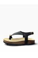 Sandalia Bettina con aplique BT105 Negro