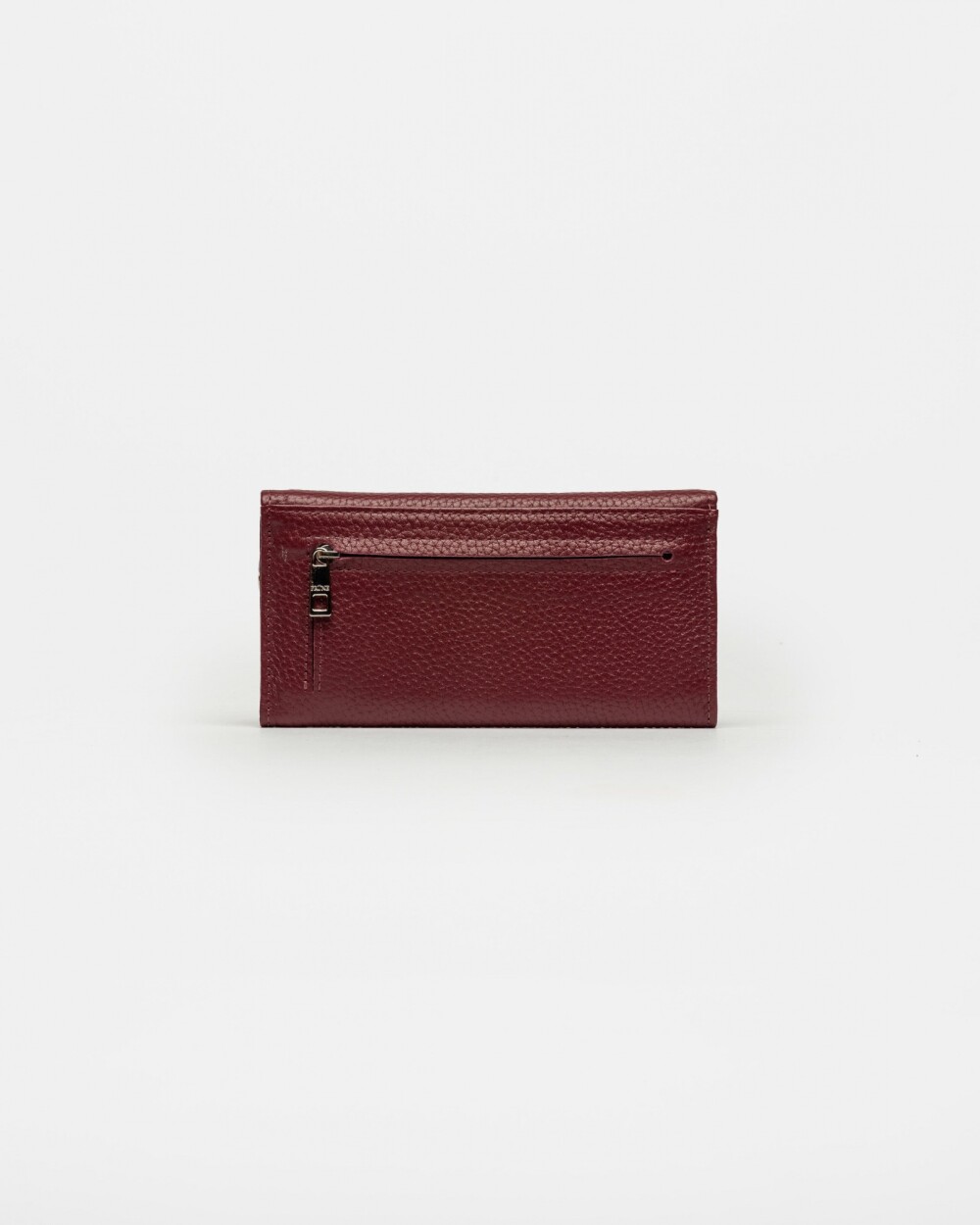 Billetera Katy en cuero graneado Bordeaux