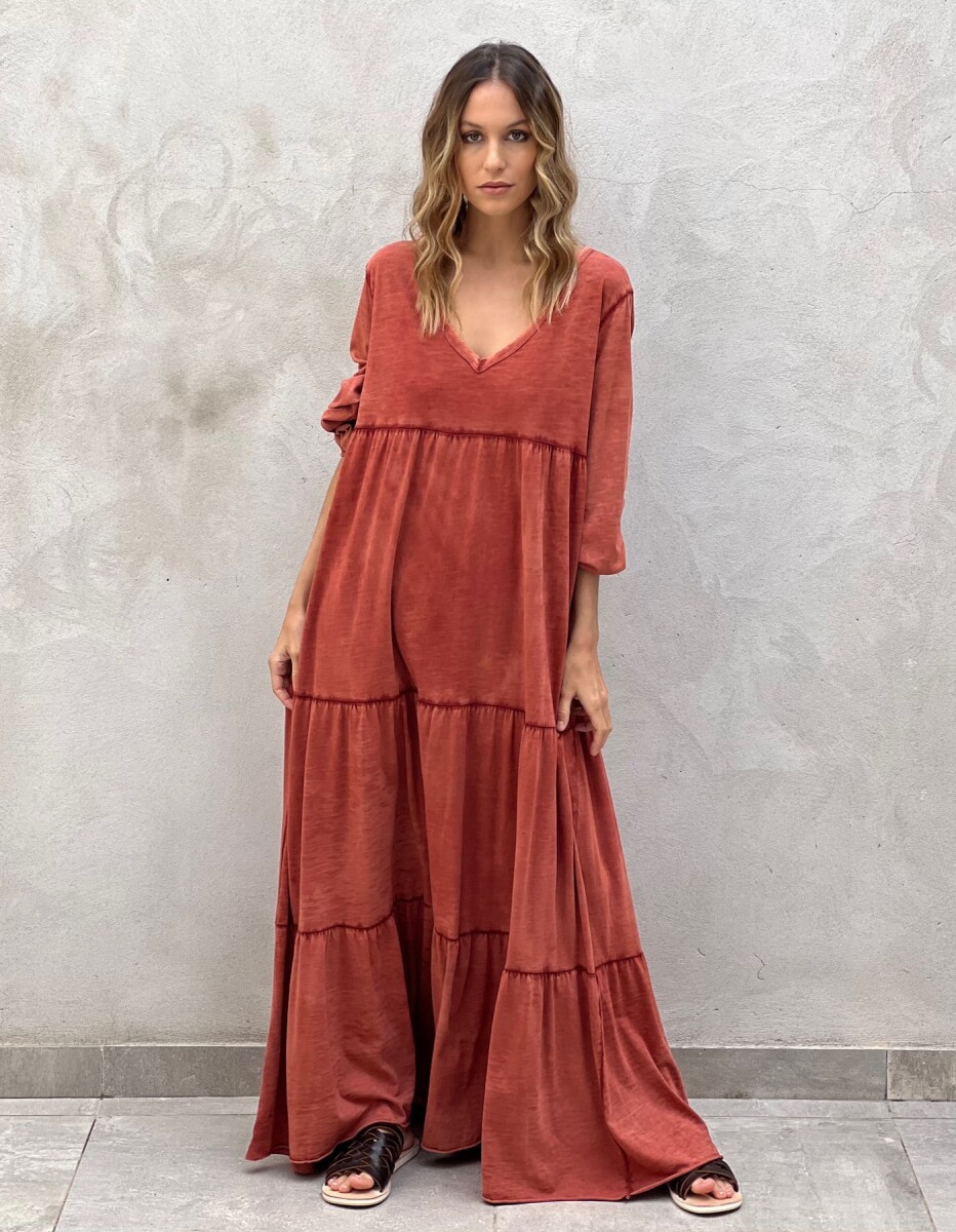 VESTIDO RANDI - TERRACOTA 