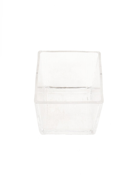 FLORERO DE VIDRIO TRANSPARENTE