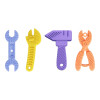 Set de 4 mordillos silicona con forma de herramientas Set de 4 mordillos silicona con forma de herramientas