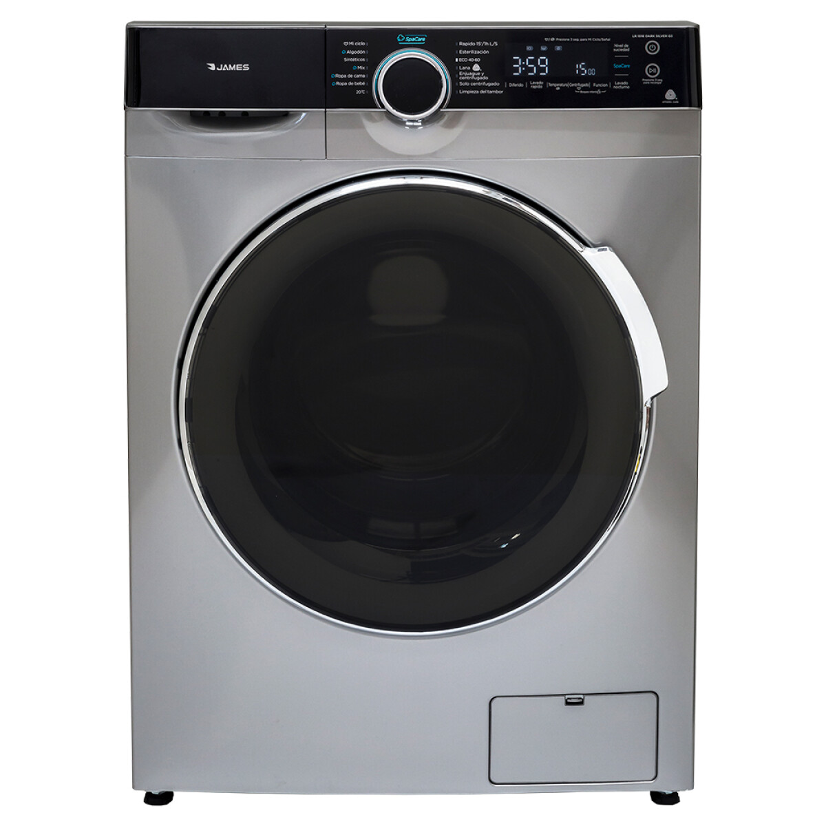 Lavarropas James 10.5 KG LR-1016 G3 dark silver 