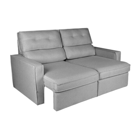 SOFA RETRACTIL 2 CUERPOS TELA GRIS AMBAR