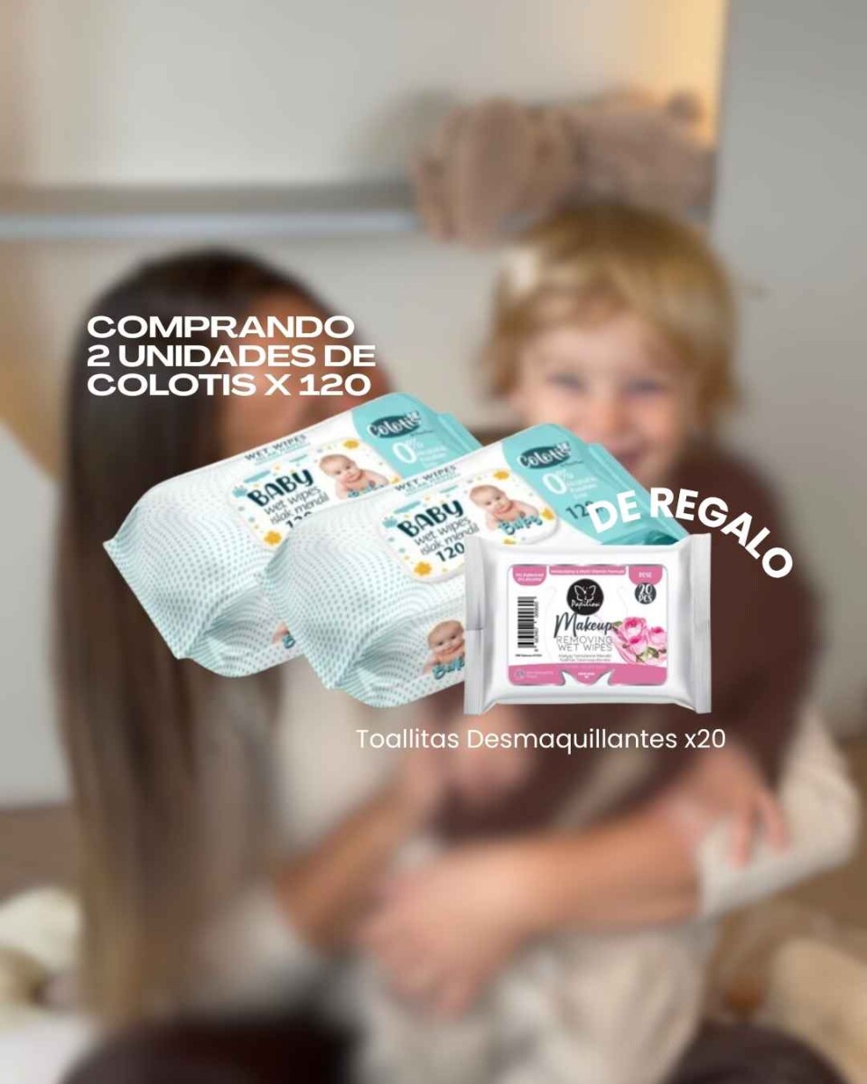PROMO: 2 Toallitas húmedas de bebé Colotis + 1 toallita desmaquillante ¡DE REGALO! 