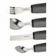 Set Cubiertos Adaptados Artritis, Temblor Manos Gris