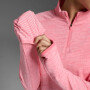Ignition 1/4 Zip - Mujer Pink Glow/white Reflective