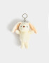 Llavero Peluche Llavero Y Charm De Conejito - Blanco Crudo