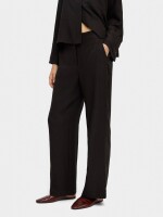 Pantalón Fluido Con Efecto Arrugado marron