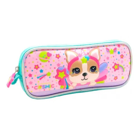 Cartuchera Mushi Simones Celeste y Rosado