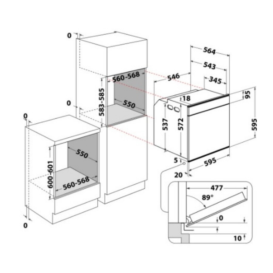 Horno Multifunción 73 lts INOX GRIS Whirlpool W7OM44S1P/WOC73AS Horno Multifunción 73 lts INOX GRIS Whirlpool W7OM44S1P/WOC73AS
