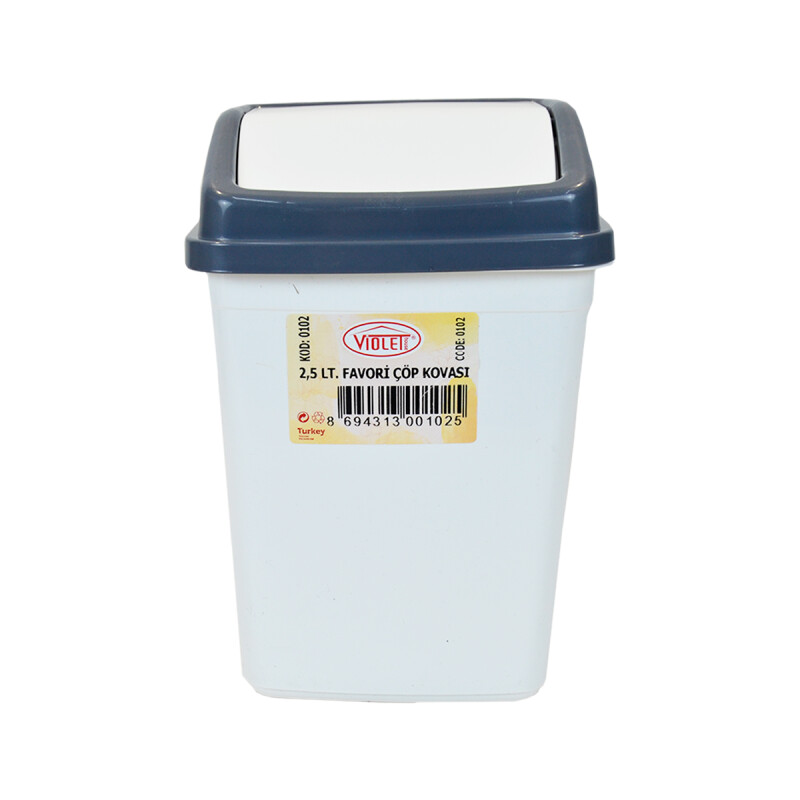 Tarro de residuos 2,5L con tapa vaivén BLANCO