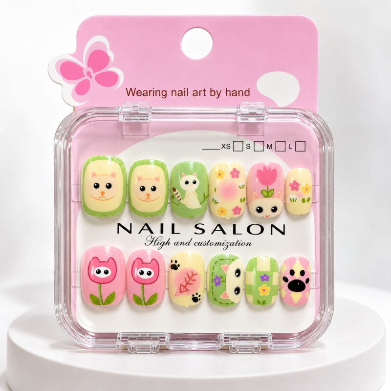 Uñas Postisas infantiles Gatitos