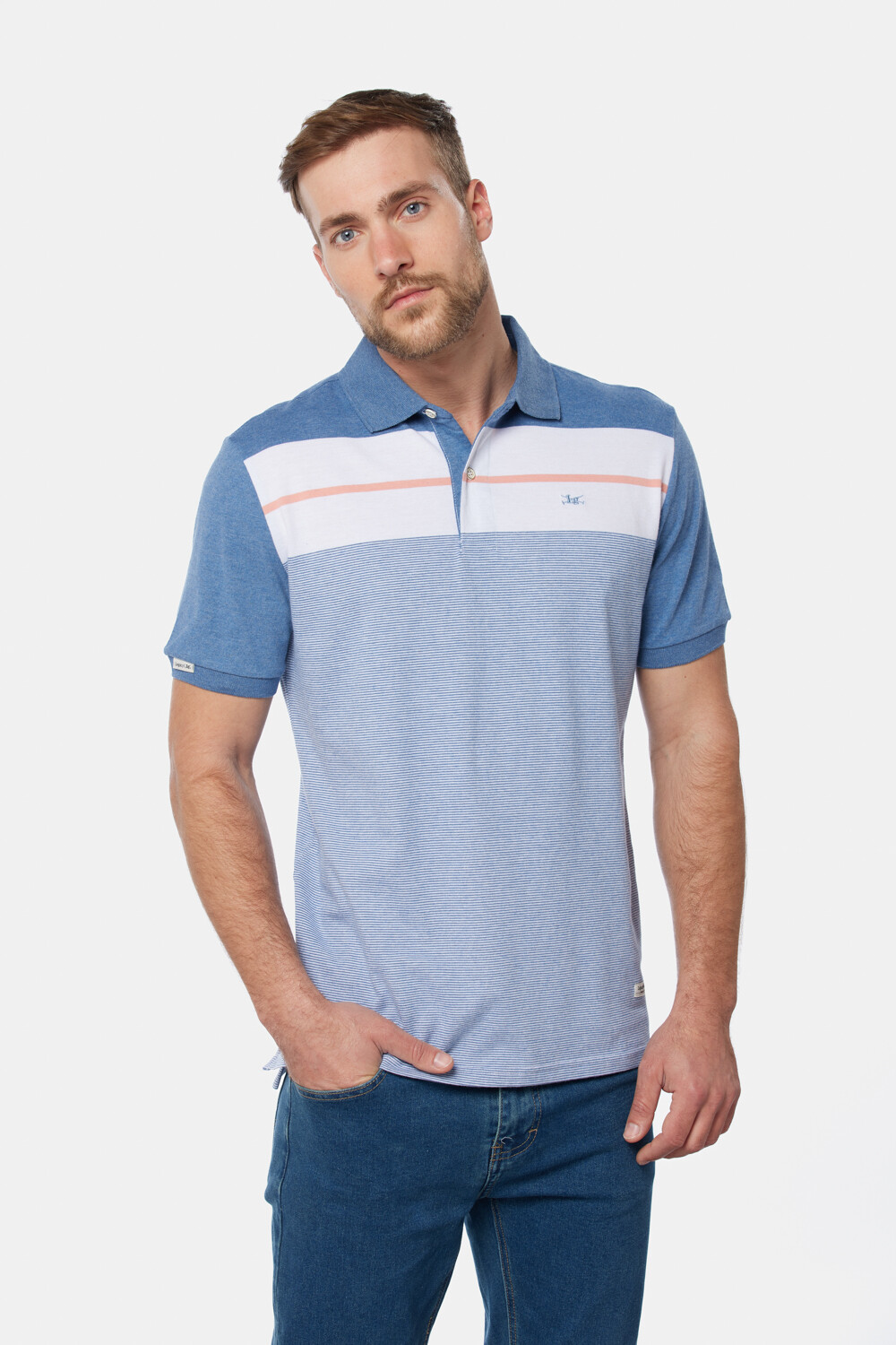 POLO JERSEY RAYADA Piedra