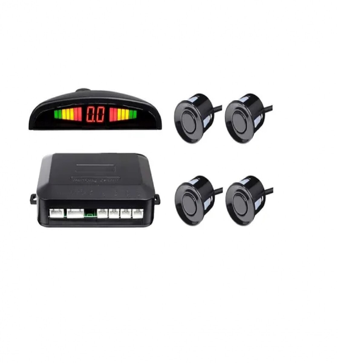 KIT ESTACIONAMIENTO 4 SENSORES CON DISPLAY (NEGRO) 