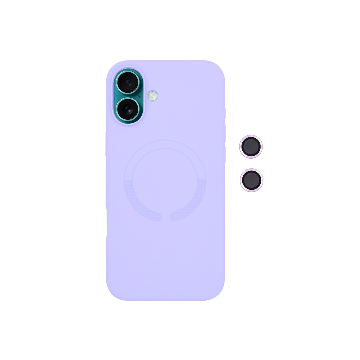 Protector para iPhone 16 Plus MagSafe protector cámara lila 