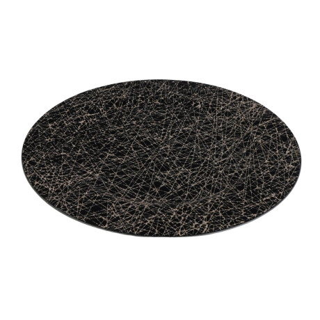 Plato de sitio de plastico negro terciopelo con glitter Plato de sitio de plastico negro terciopelo con glitter
