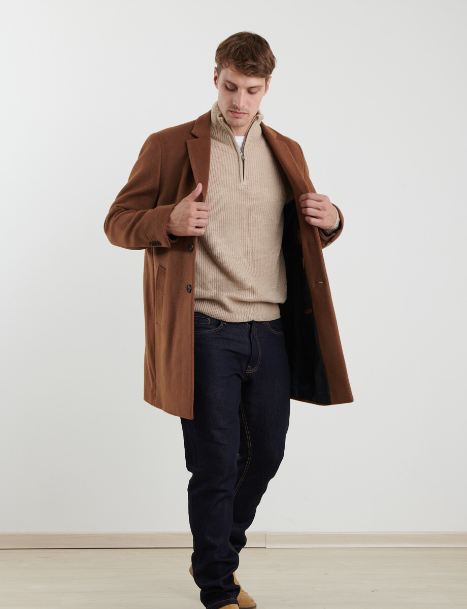 300260 SOBRETODO HARRINGTON LABEL Marron