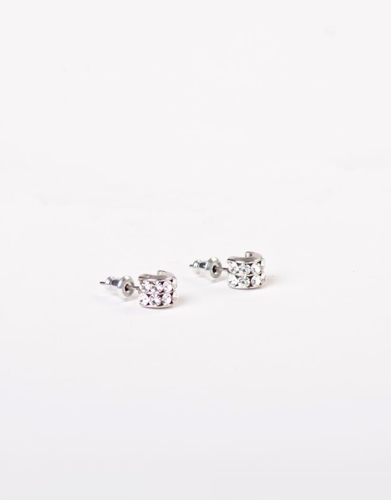 Aros Pasantes Strass Aros Con Strass - Cristal