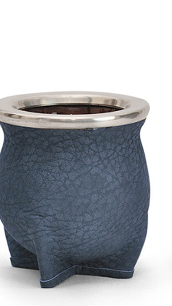 MATE DE CERÁMICA CHICO DELTA AZUL GRANEADO GRUESO