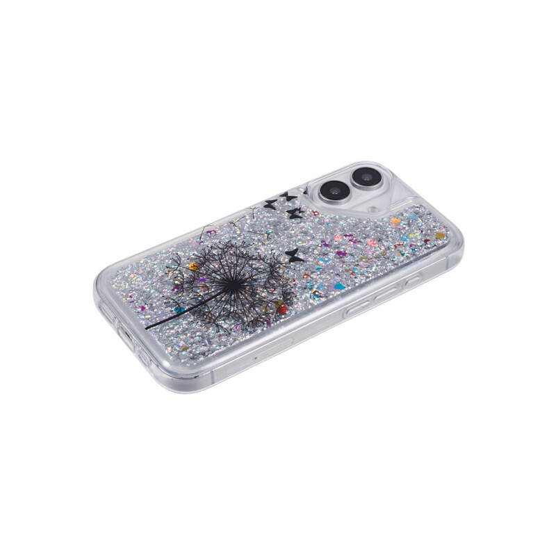 Protector para iPhone 16 brillos diseño flor Protector Para Iphone 16 Brillos Diseño Flor
