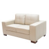 SOFA 100% CUERO - 2 CUERPOS - MODELO DOMINI - PERLA MATE SOFA 100% CUERO - 2 CUERPOS - MODELO DOMINI - PERLA MATE