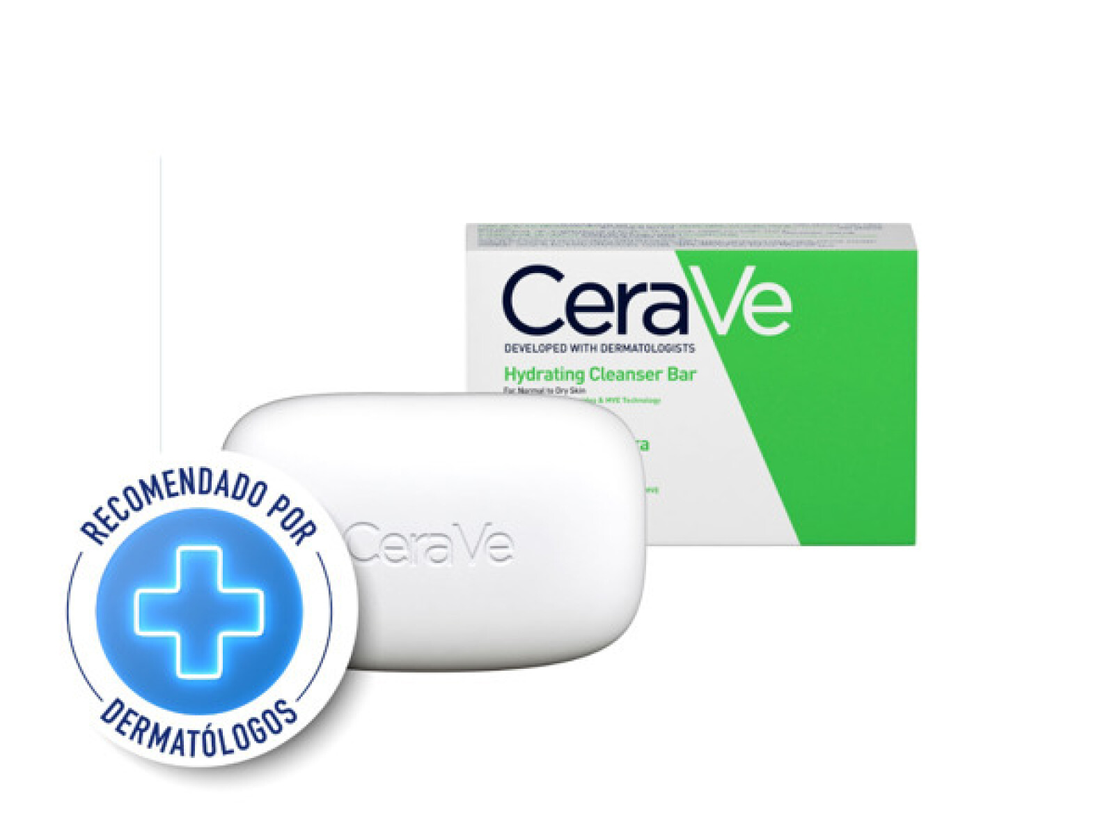 CeraVe Barra Hidratante Limpiadora 128 g – Limpieza Suave y Protección