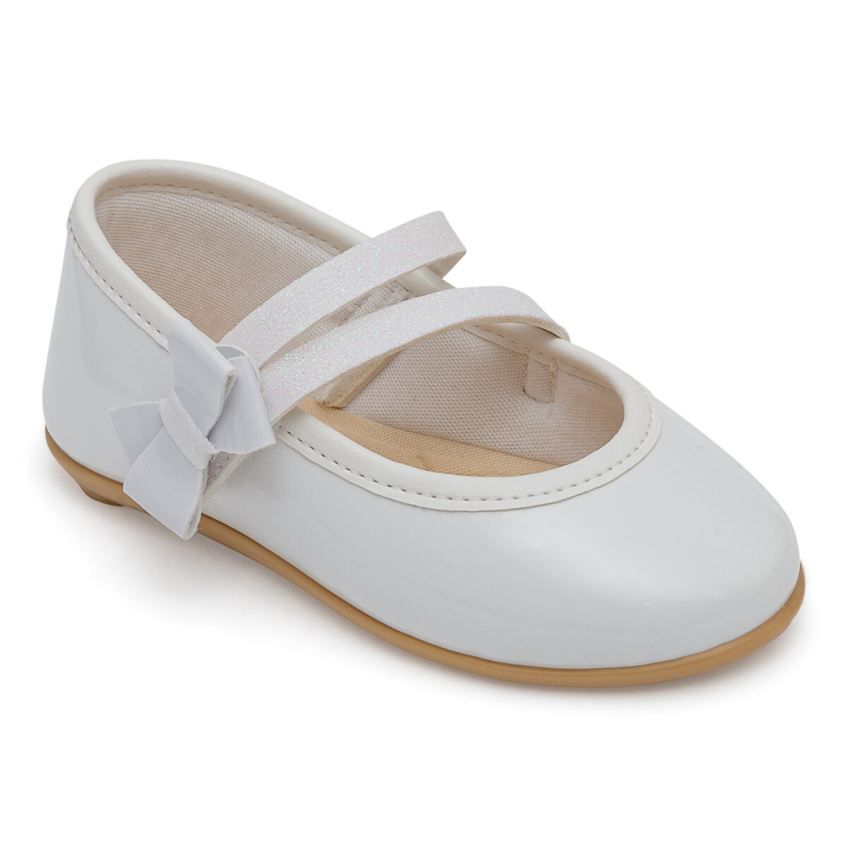 Zapato Blanco con Doble Hebilla 
